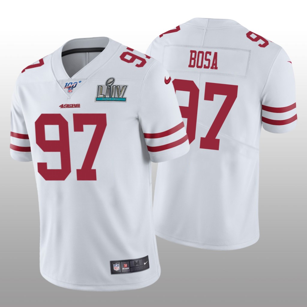 San Francisco 49ers Nick Bosa White Vapor Limited Jersey Super Bowl LIV - Men's