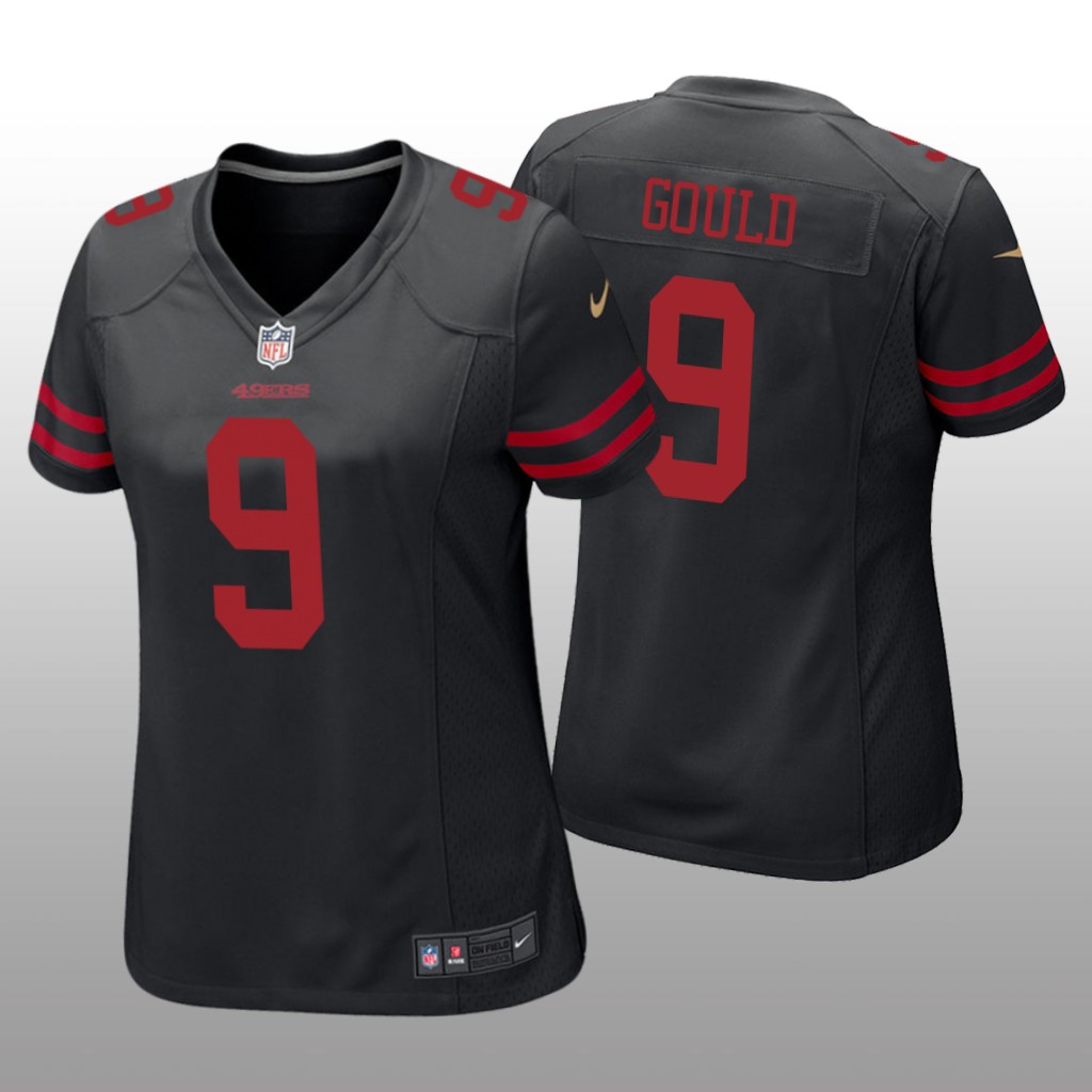 San Francisco 49ers Robbie Gould Black Jersey Game - Women's