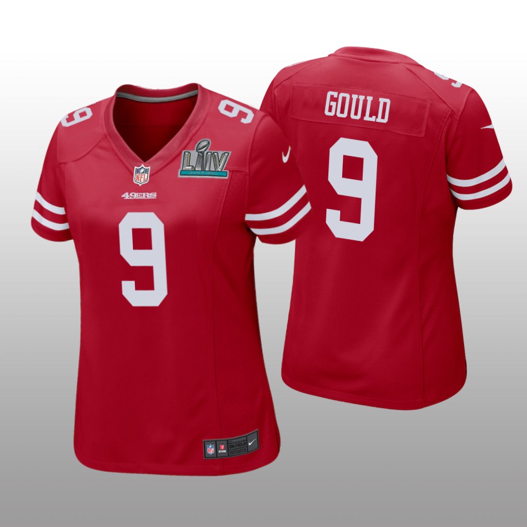 San Francisco 49ers Robbie Gould Scarlet Game Jersey Super Bowl LIV - Women's