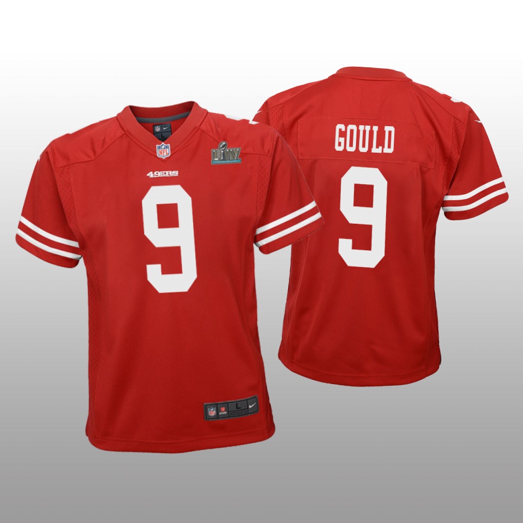San Francisco 49ers Robbie Gould Scarlet Game Jersey Super Bowl LIV - Youth
