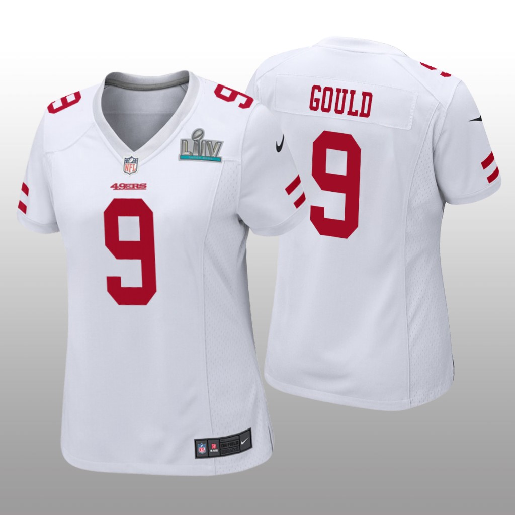San Francisco 49ers Robbie Gould White Game Jersey Super Bowl LIV - Women's
