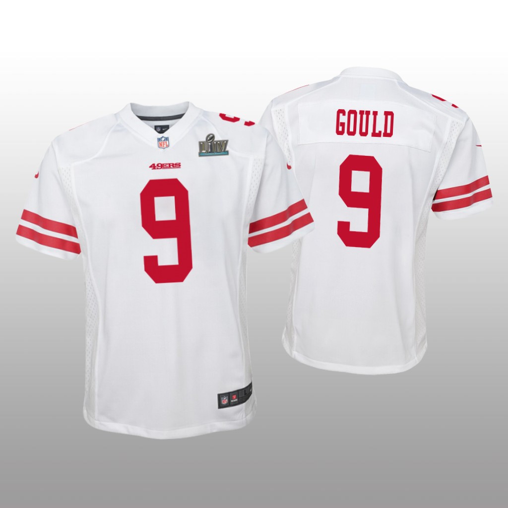 San Francisco 49ers Robbie Gould White Game Jersey Super Bowl LIV - Youth