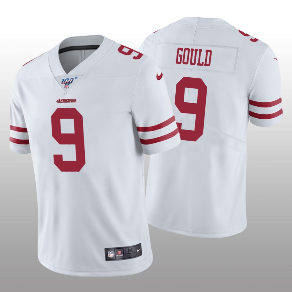 San Francisco 49ers Robbie Gould White Vapor Limited Jersey 100th Season - Men's