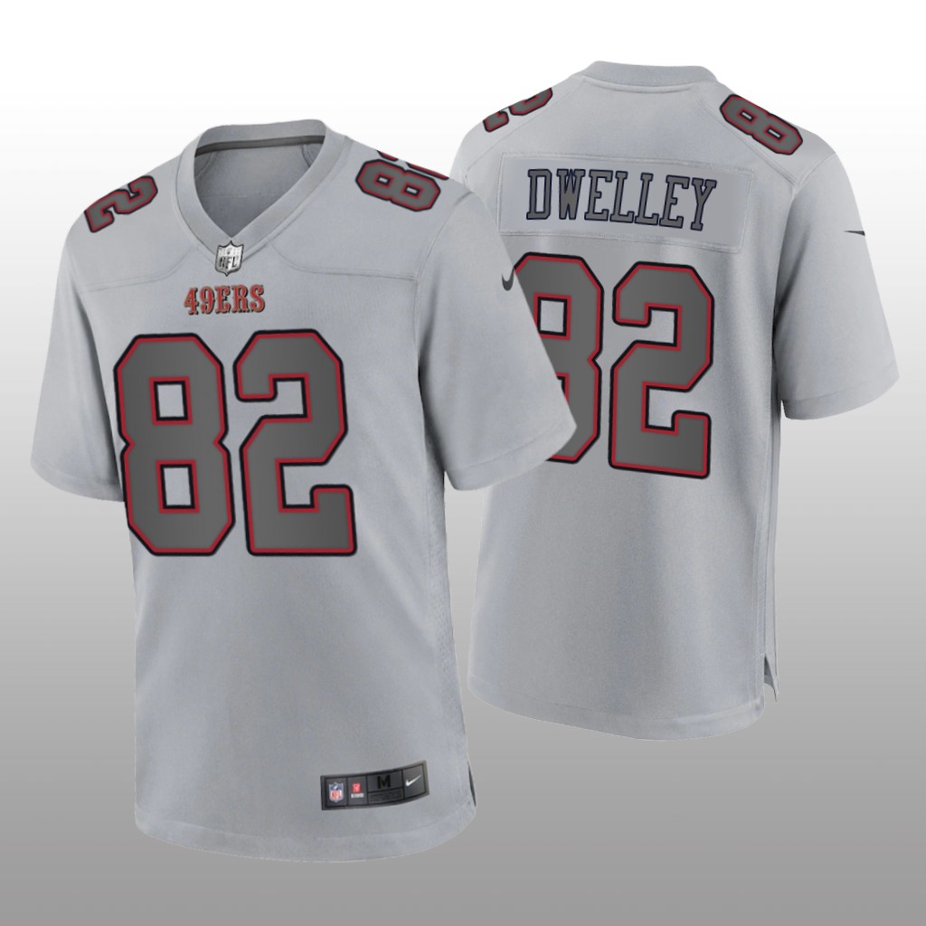 San Francisco 49ers Ross Dwelley Gray Jersey Atmosphere Fashion Game - Men's