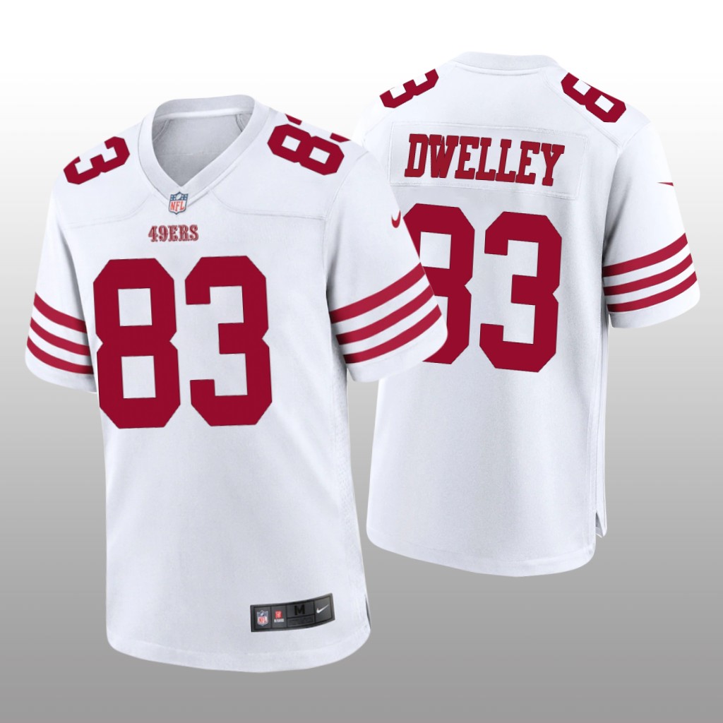 San Francisco 49ers Ross Dwelley White Jersey Game - Men's