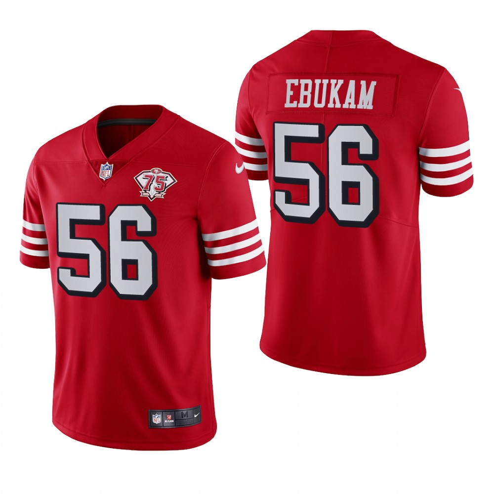 San Francisco 49ers Samson Ebukam Scarlet Jersey Vapor Limited - Men's