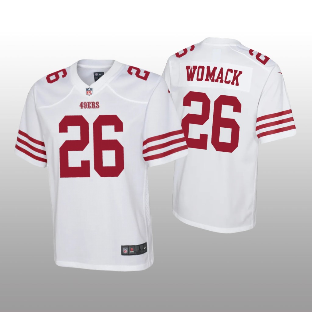 San Francisco 49ers Samuel Womack White Jersey Game - Youth