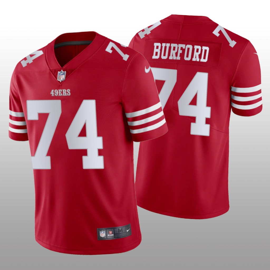 San Francisco 49ers Scarlet Vapor Limited Spencer Burford Jersey
