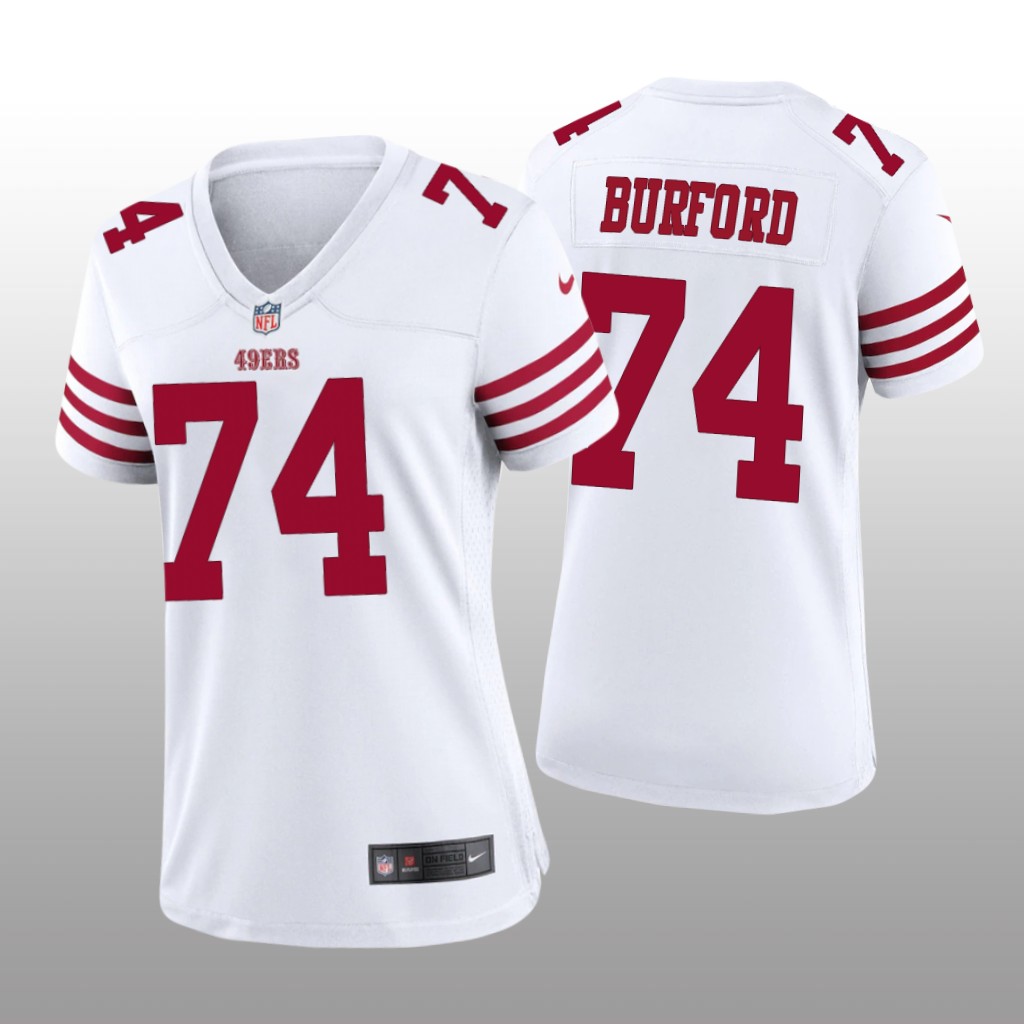 San Francisco 49ers Spencer Burford White Jersey Game - Women's