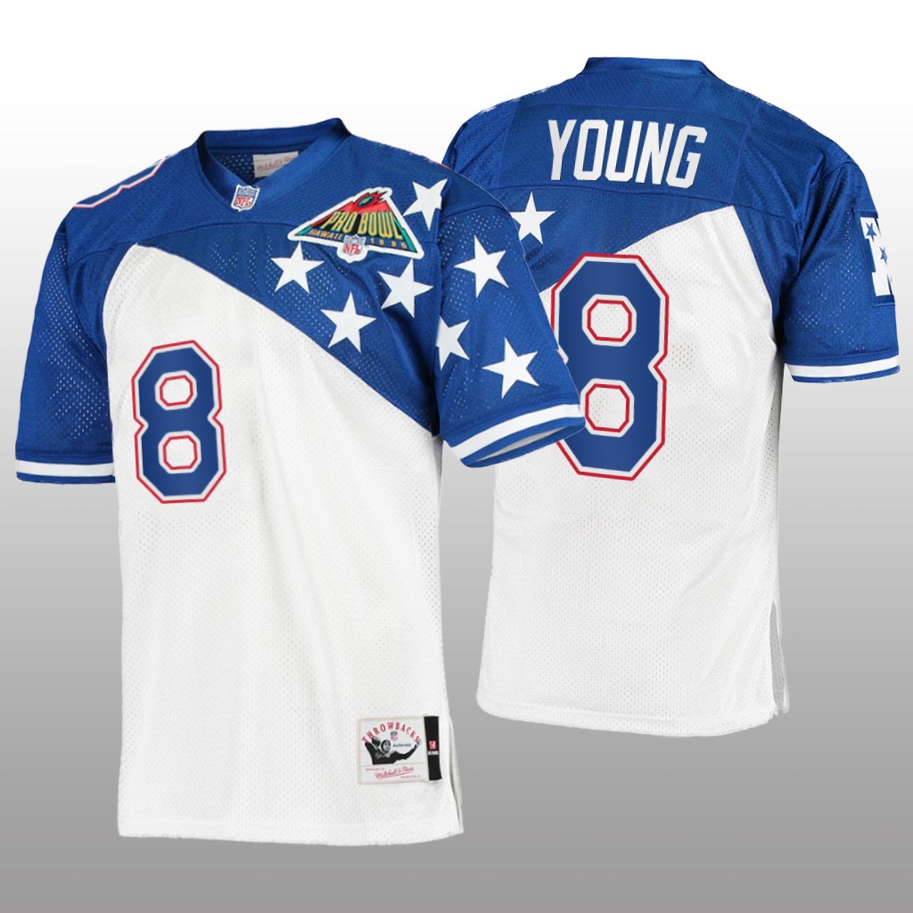 San Francisco 49ers Steve Young White Blue NFC Jersey 1994 Pro Bowl - Men's