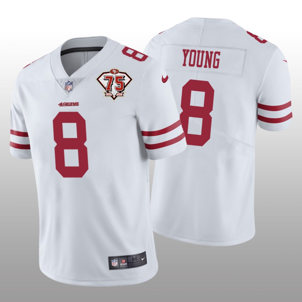 San Francisco 49ers Steve Young White Limited 75th Anniversary Patch - Men's