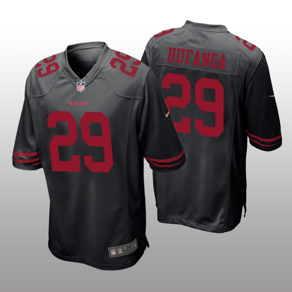 San Francisco 49ers Talanoa Hufanga Black Jersey Game - Men's