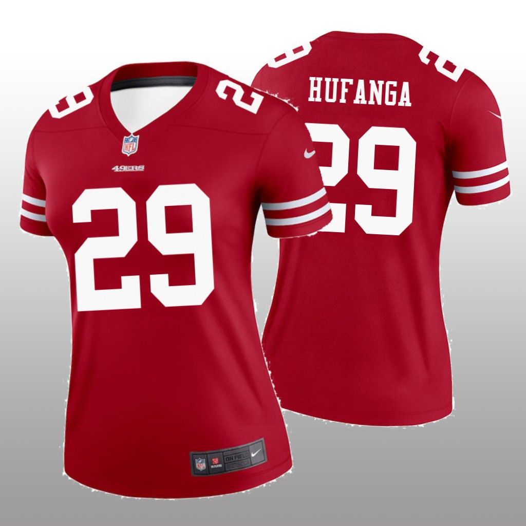 San Francisco 49ers Talanoa Hufanga Scarlet Jersey Legend - Women's