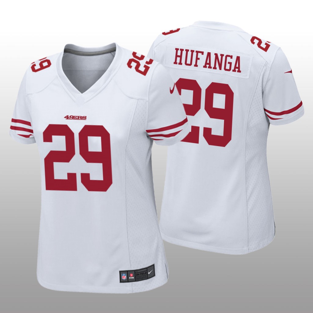 San Francisco 49ers Talanoa Hufanga White Jersey Game - Women's