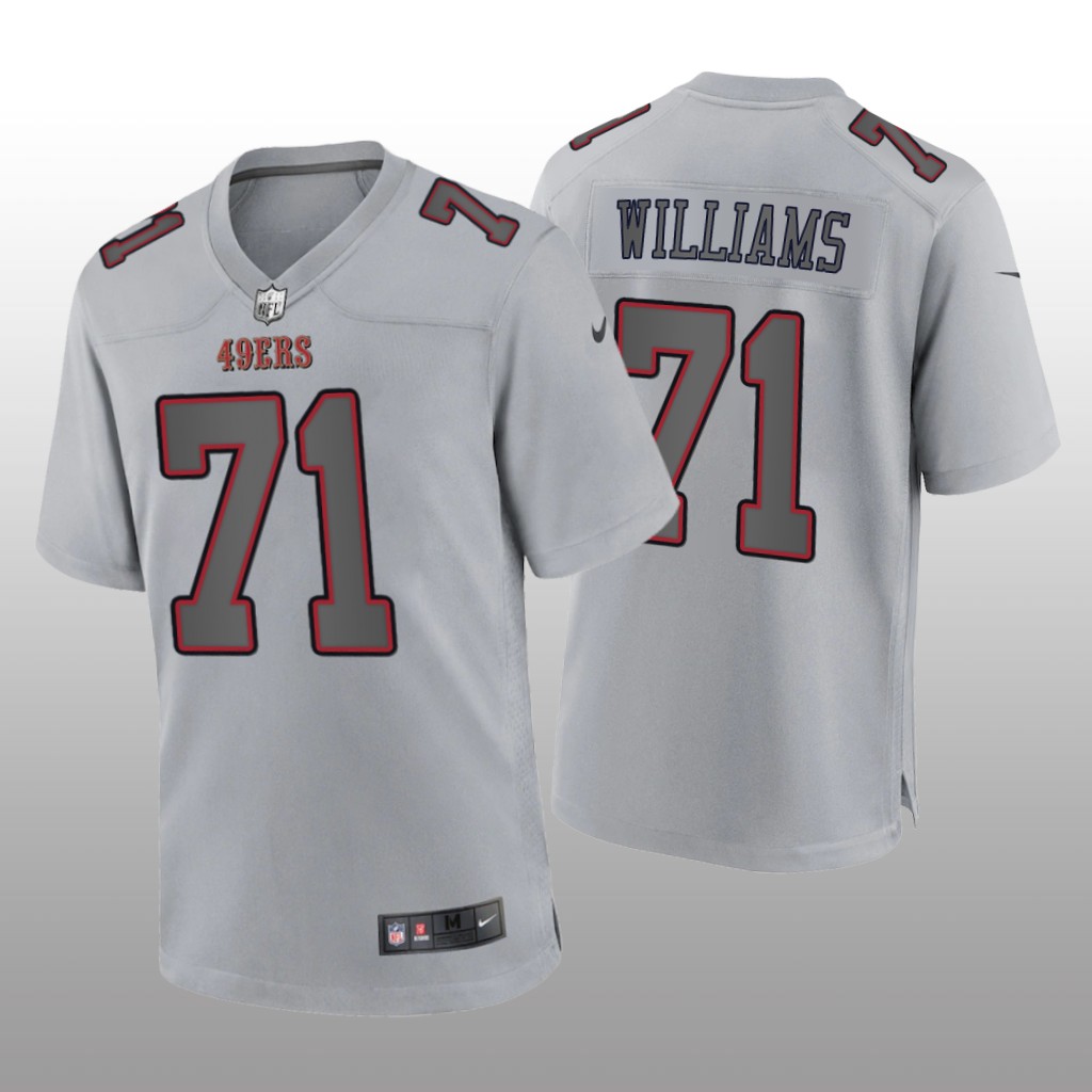 San Francisco 49ers Trent Williams Gray Jersey Atmosphere Fashion Game - Men's