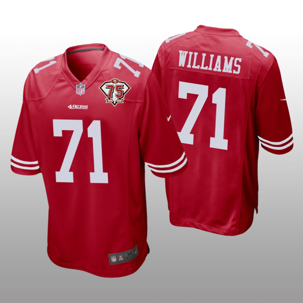 San Francisco 49ers Trent Williams Scarlet Game 75th Anniversary Patch - Men's