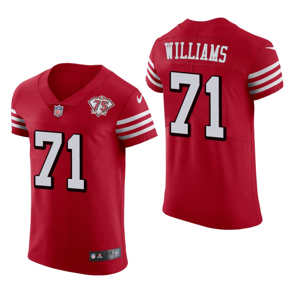 San Francisco 49ers Trent Williams Scarlet Jersey 75th Anniversary Men's