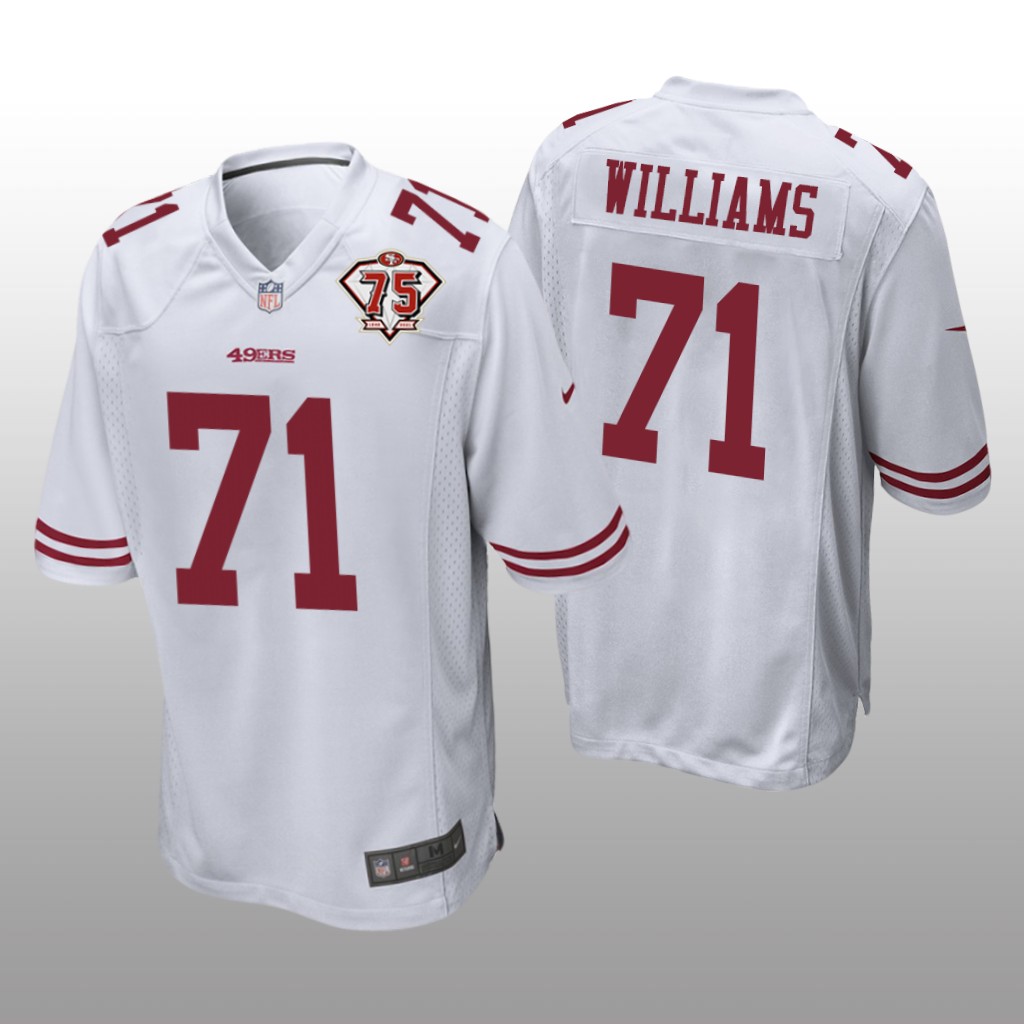 San Francisco 49ers Trent Williams White Game 75th Anniversary Patch - Men's