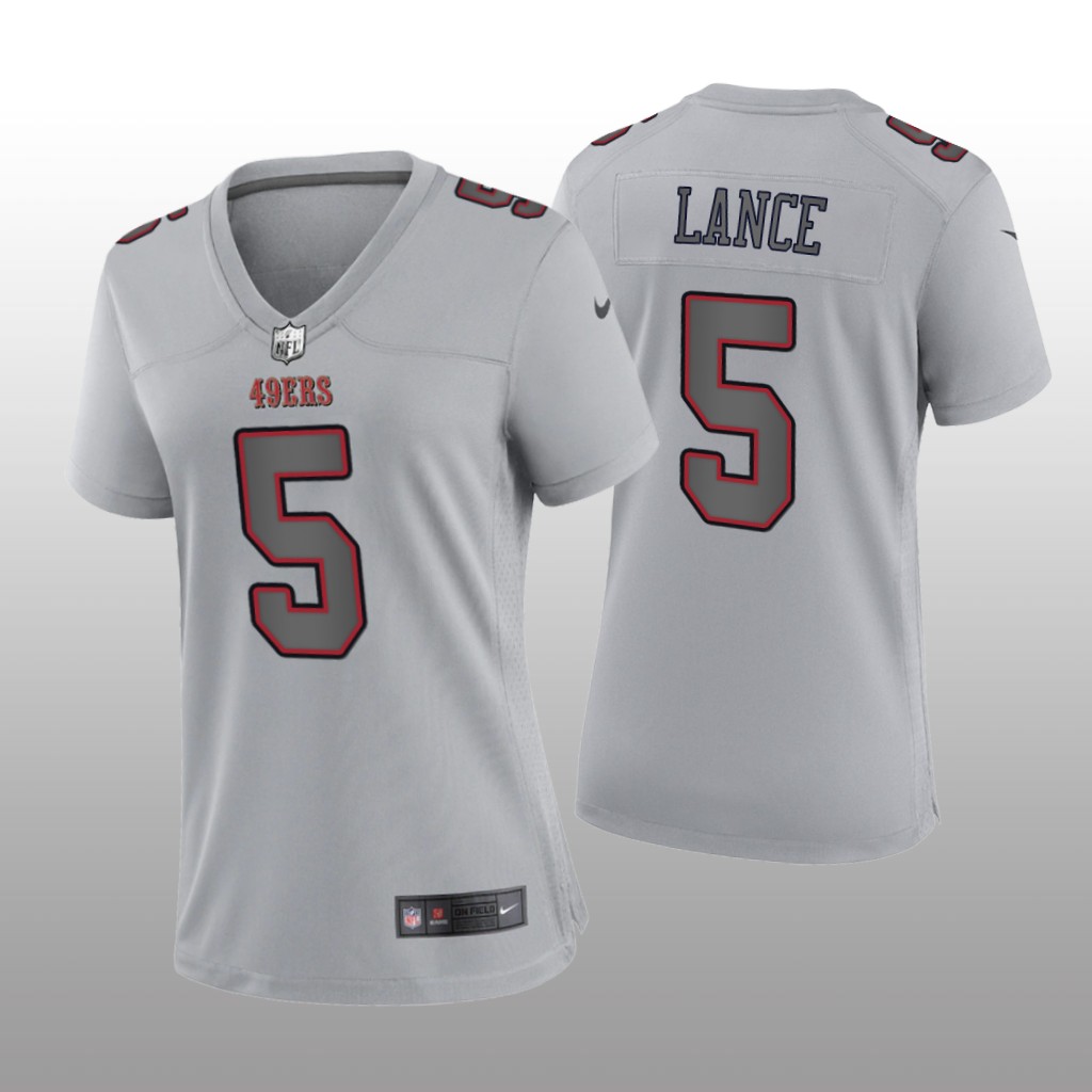 San Francisco 49ers Trey Lance Gray Jersey Atmosphere Fashion Game - Women's