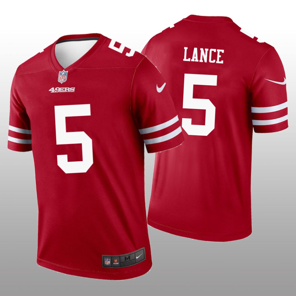 San Francisco 49ers Trey Lance Scarlet Jersey Legend - Men's