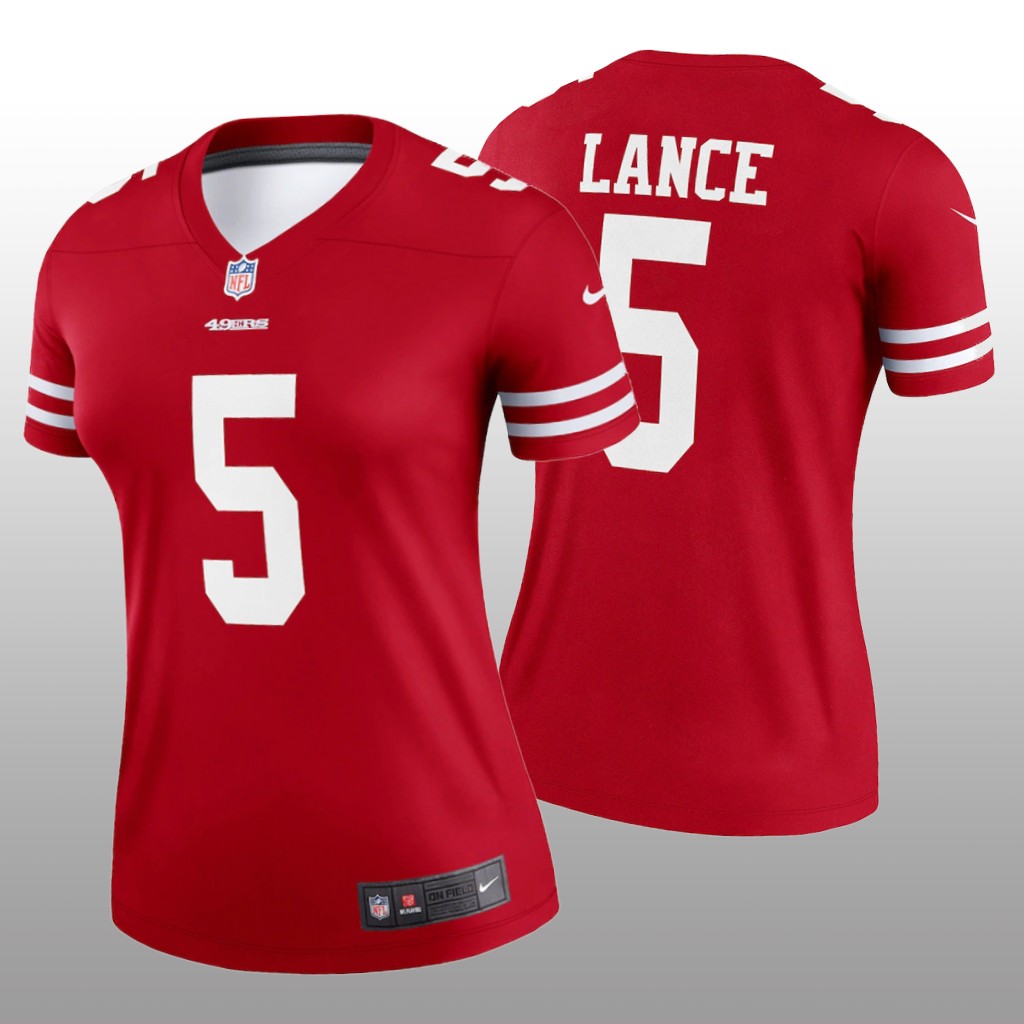 San Francisco 49ers Trey Lance Scarlet Jersey Legend - Women's