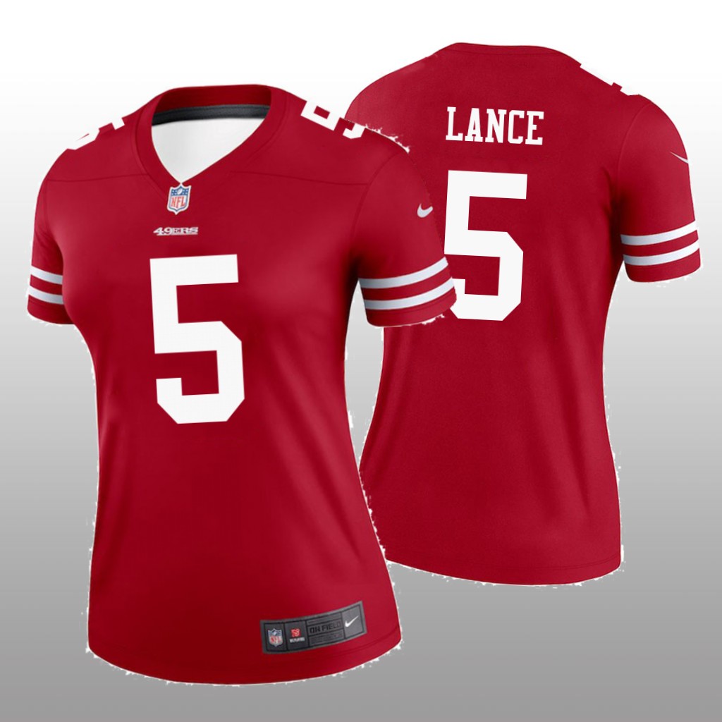 San Francisco 49ers Trey Lance Scarlet Jersey Legend - Women's