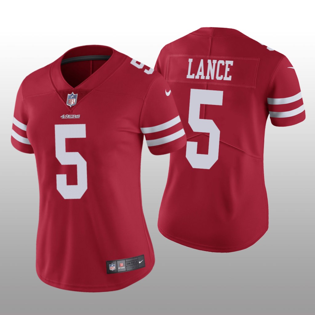 San Francisco 49ers Trey Lance Scarlet Jersey Vapor Limited - Women's