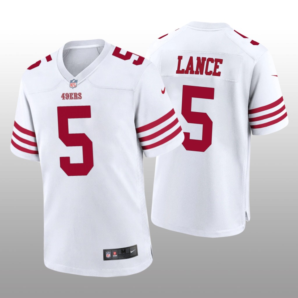 San Francisco 49ers Trey Lance White Jersey 2022-23 Game - Men's