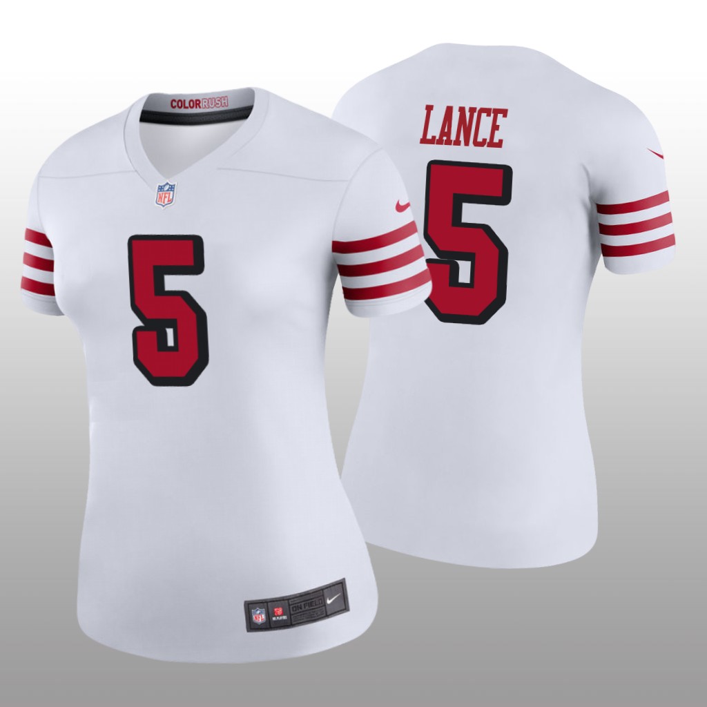 San Francisco 49ers Trey Lance White Jersey Color Rush Legend - Women's