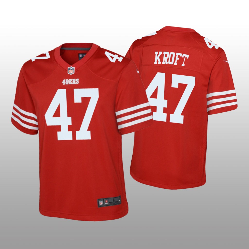 San Francisco 49ers Tyler Kroft Scarlet Jersey Game - Youth