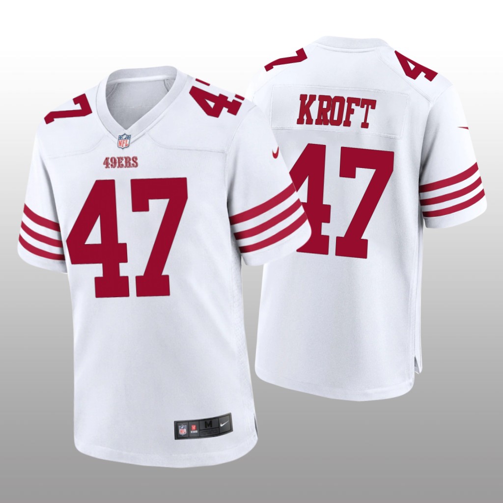 San Francisco 49ers Tyler Kroft White Jersey Game - Men's