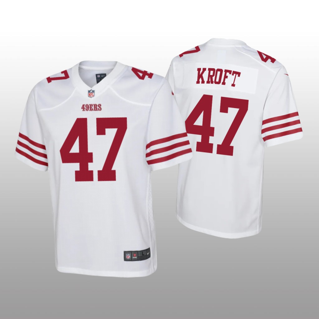San Francisco 49ers Tyler Kroft White Jersey Game - Youth