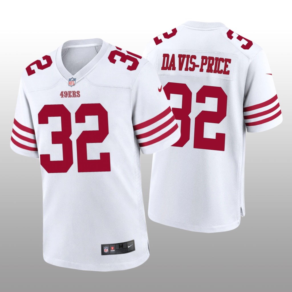 San Francisco 49ers Tyrion Davis-Price White Jersey Game - Men's