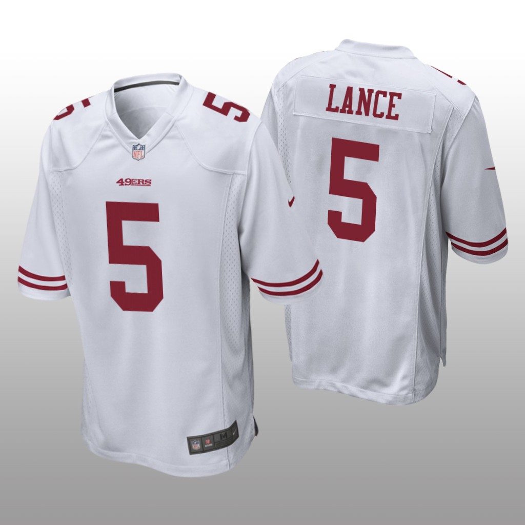 San Francisco 49ers White 2021 NFL Draft Trey Lance Game Jersey