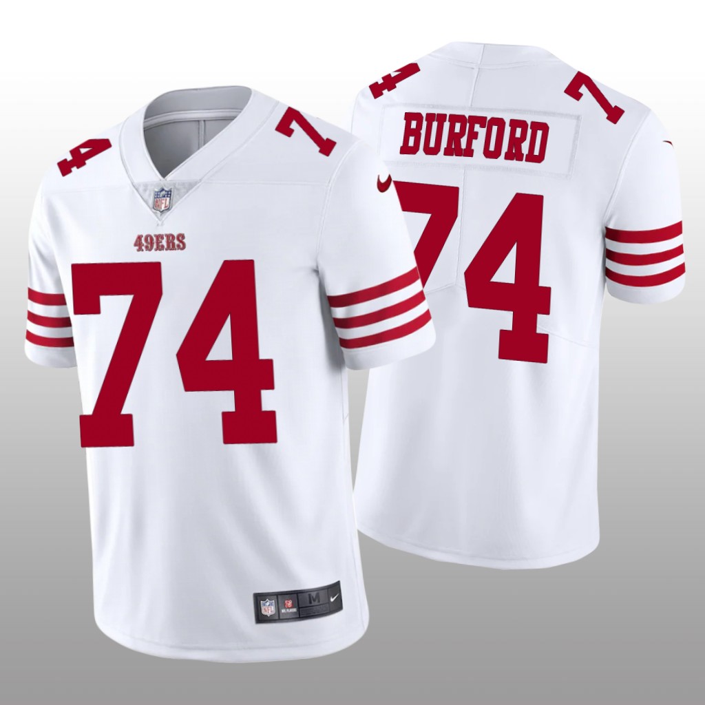 San Francisco 49ers White Vapor Limited Spencer Burford Jersey