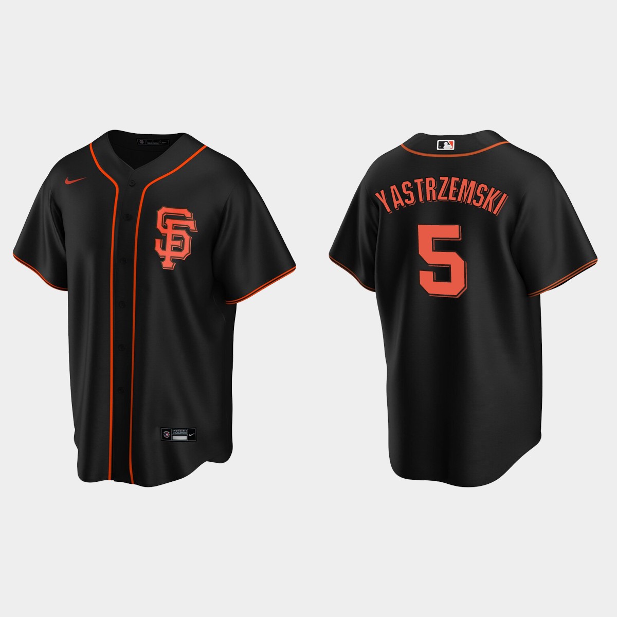 San Francisco Giants #5 Mike Yastrzemski Alternate Jersey - Black