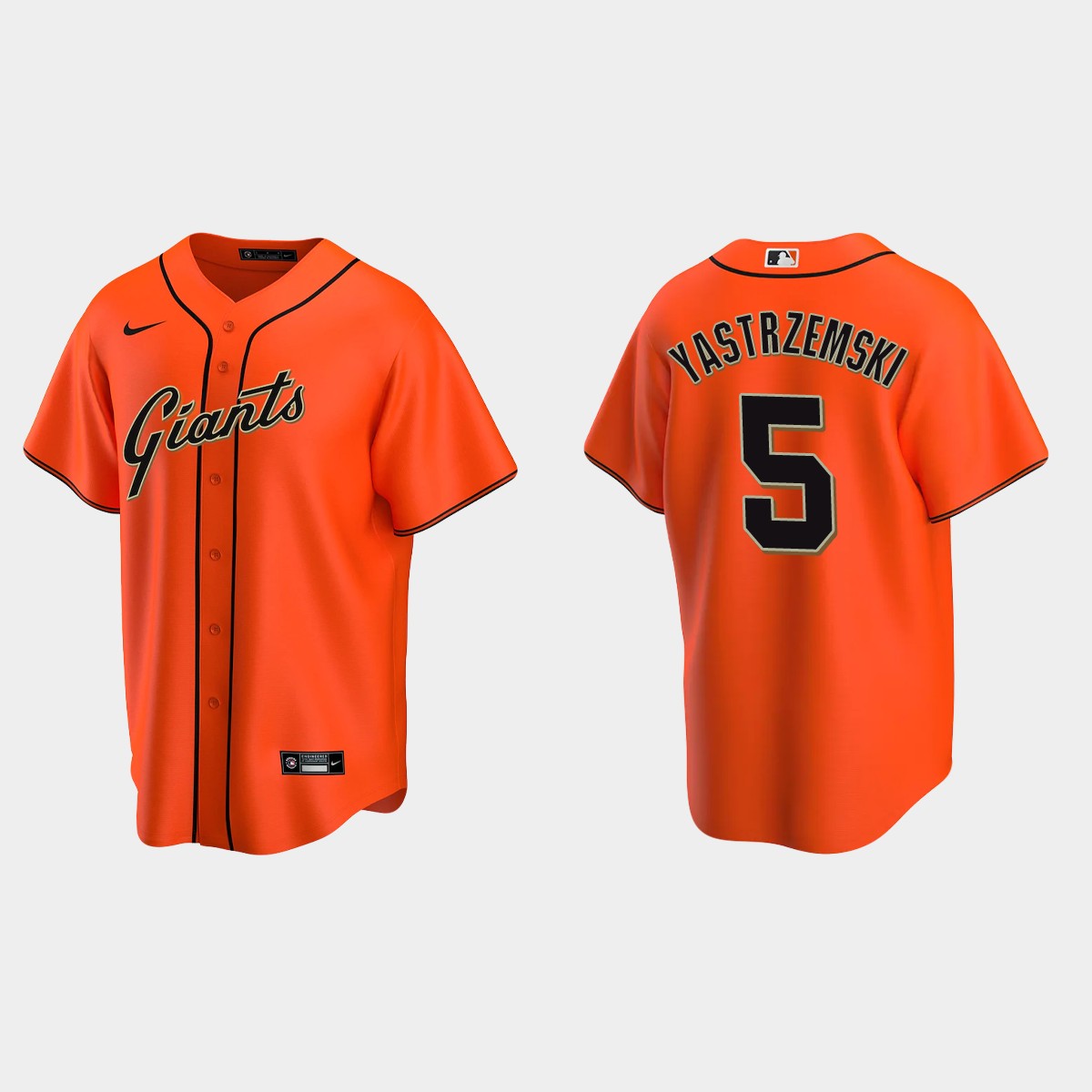 San Francisco Giants #5 Mike Yastrzemski Alternate Jersey - Orange
