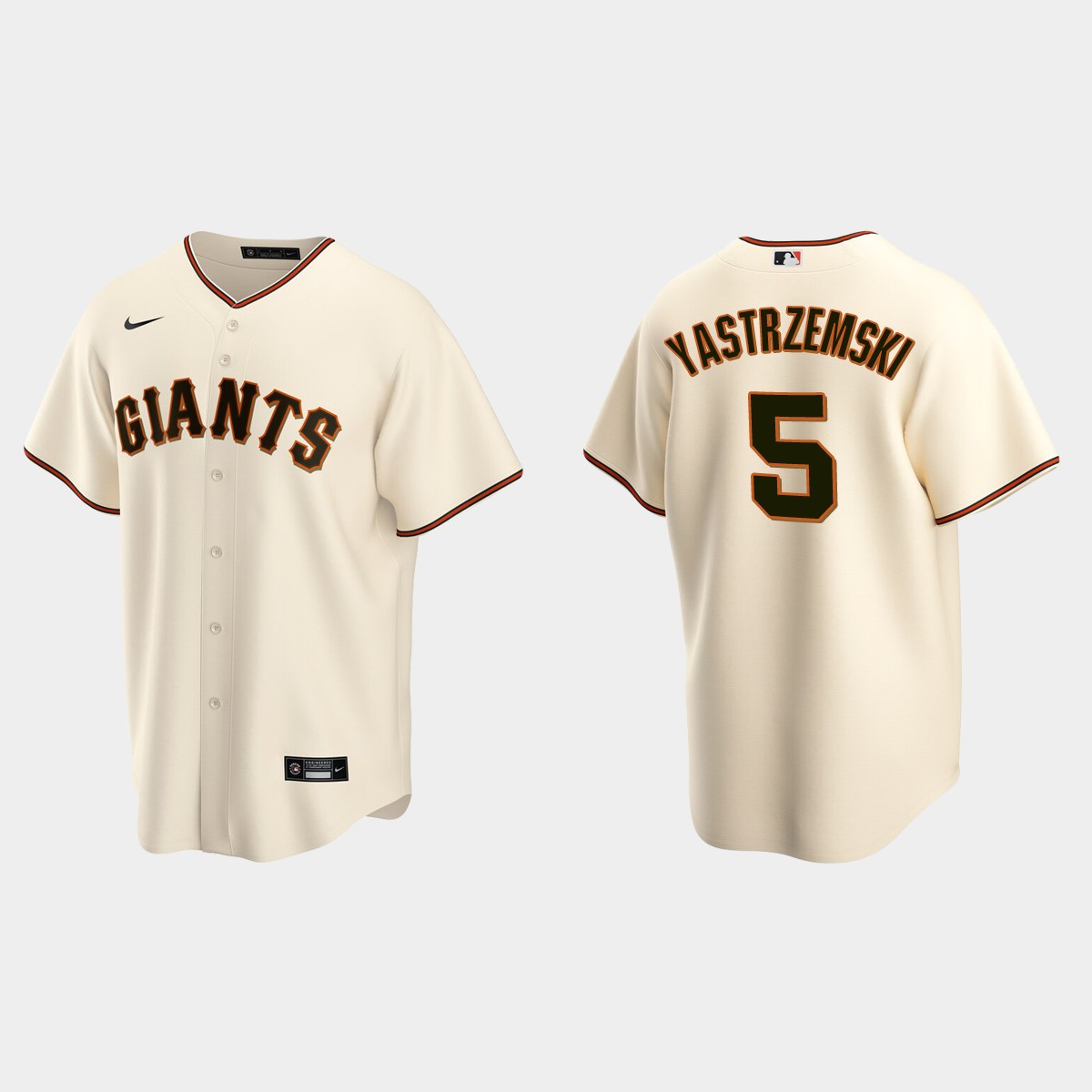 San Francisco Giants #5 Mike Yastrzemski Home Jersey - Cream