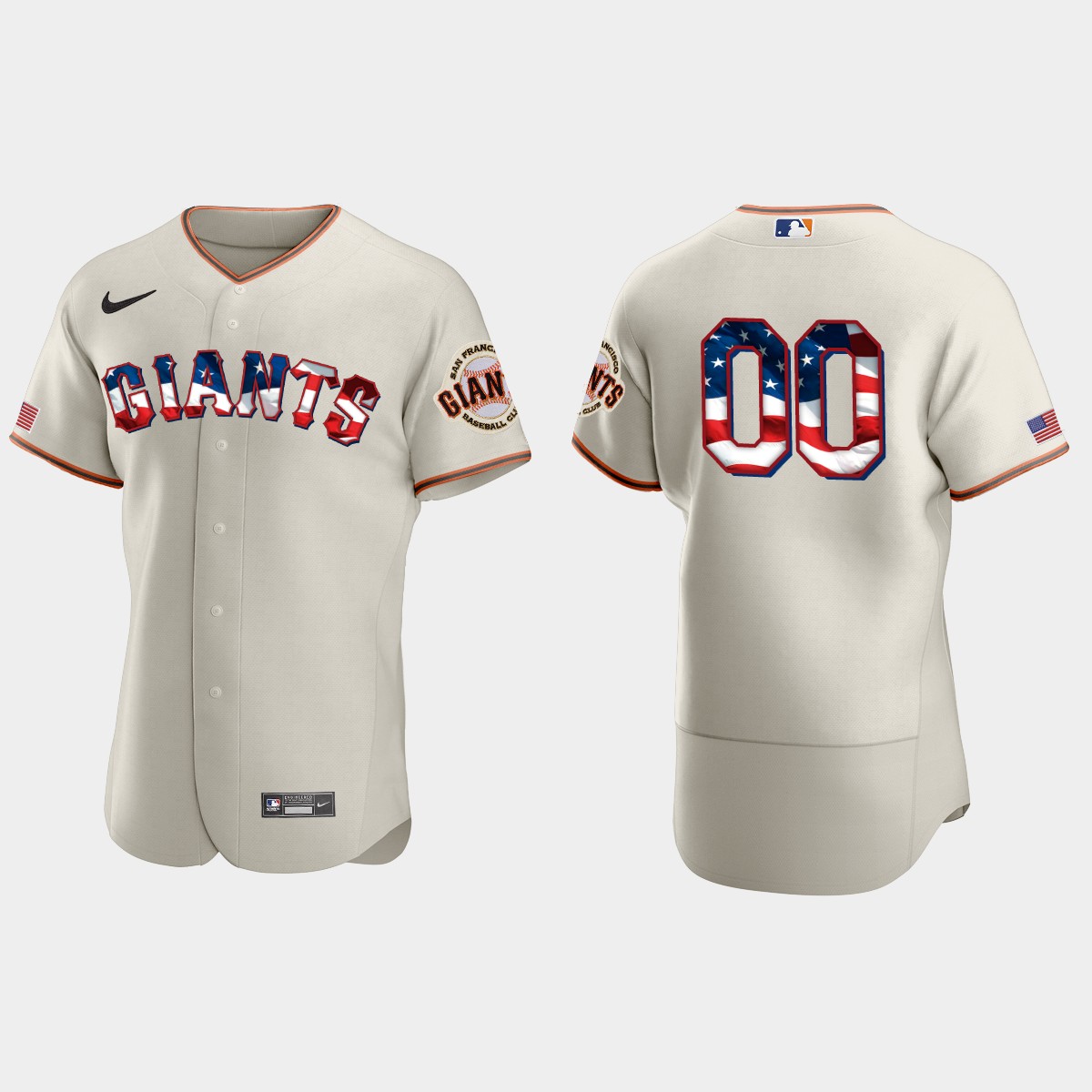 San Francisco Giants Custom 2020 Stars 4th of July Jersey - Cream