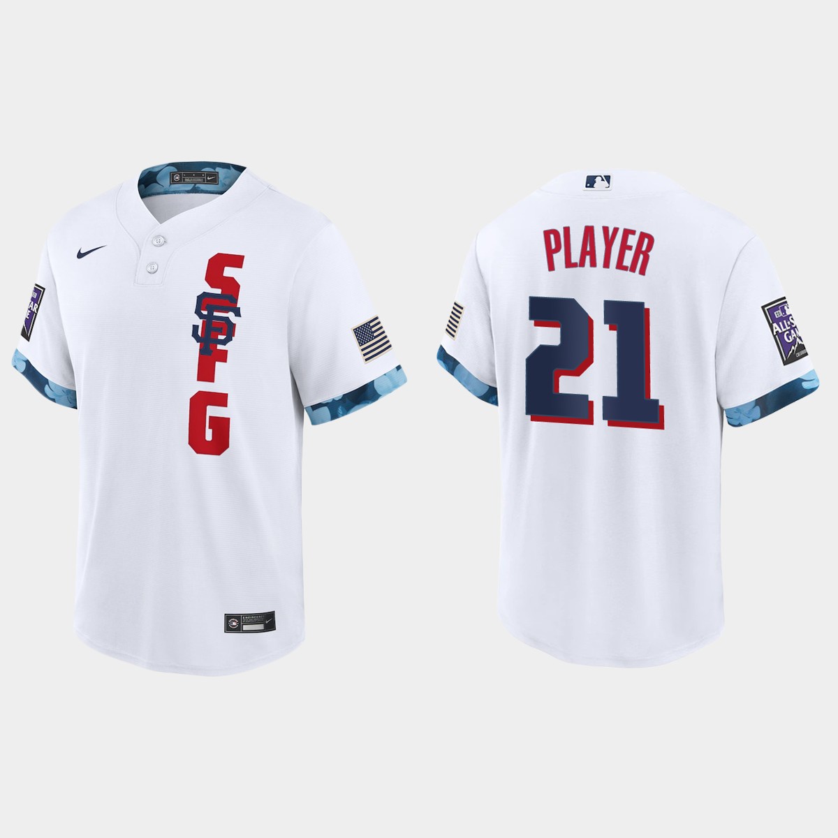 San Francisco Giants Custom 2021 MLB All-Star Game Jersey - White