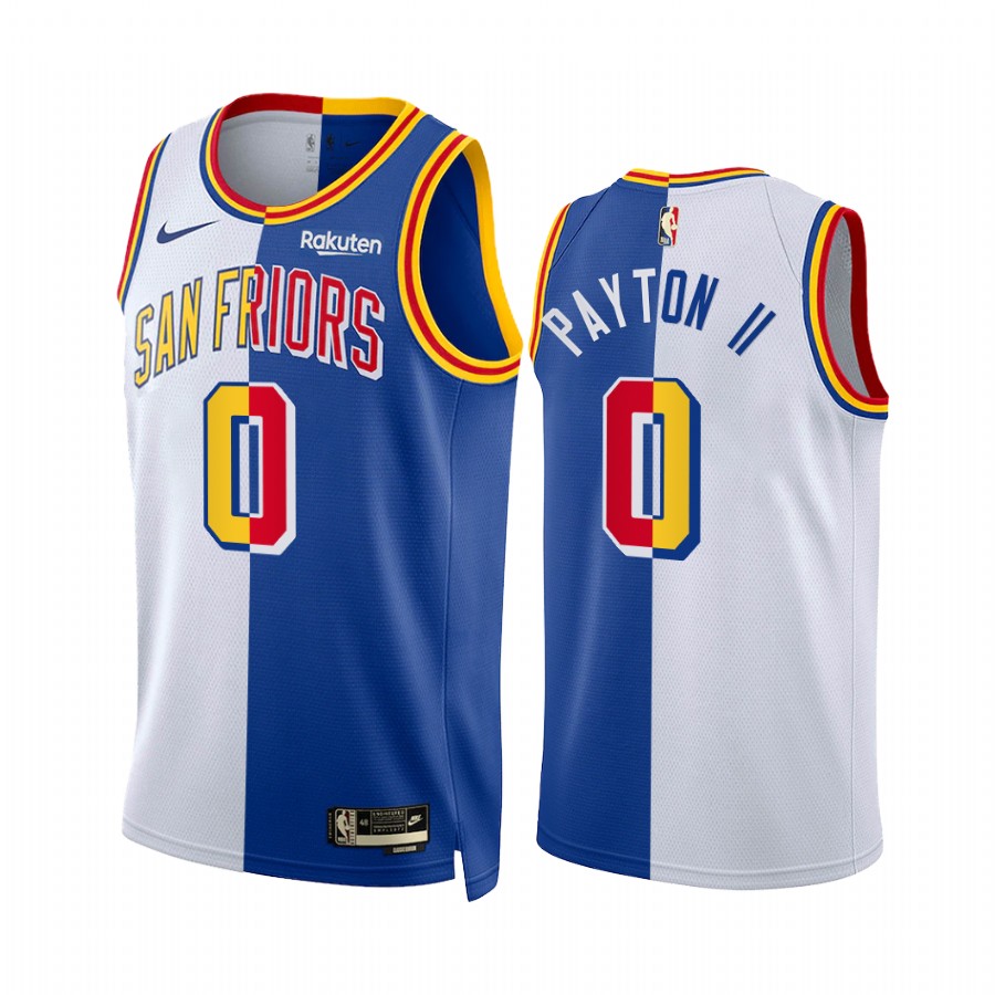 San Francisco Warriors Gary Payton II 2022 Split Edition White Royal Jersey Classic