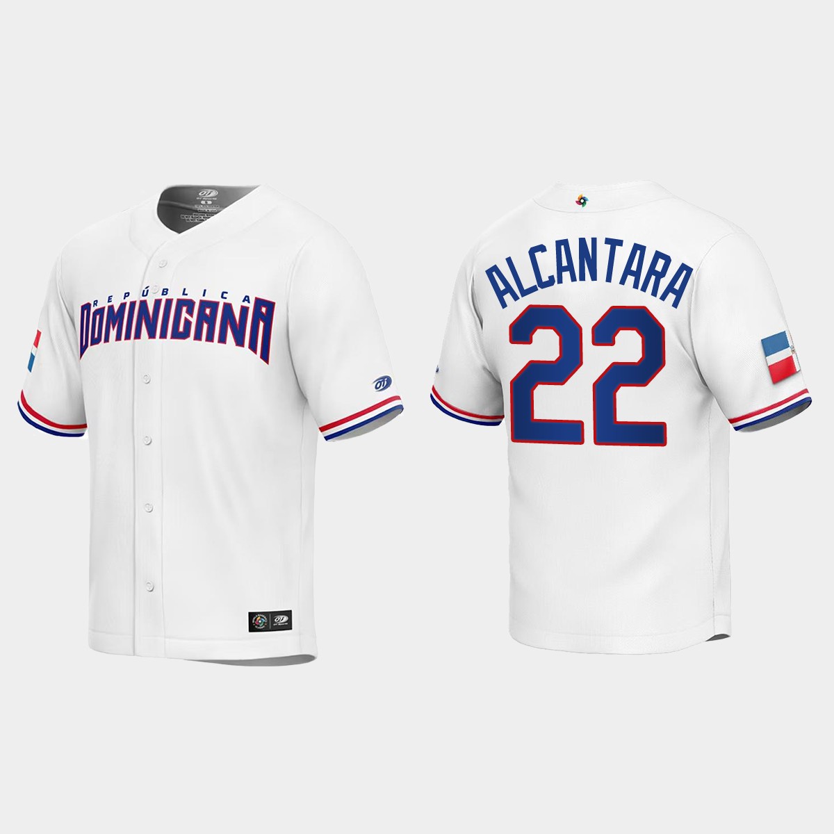 Sandy Alcantara Dominican Republic  2023 World  Classic Jersey - White