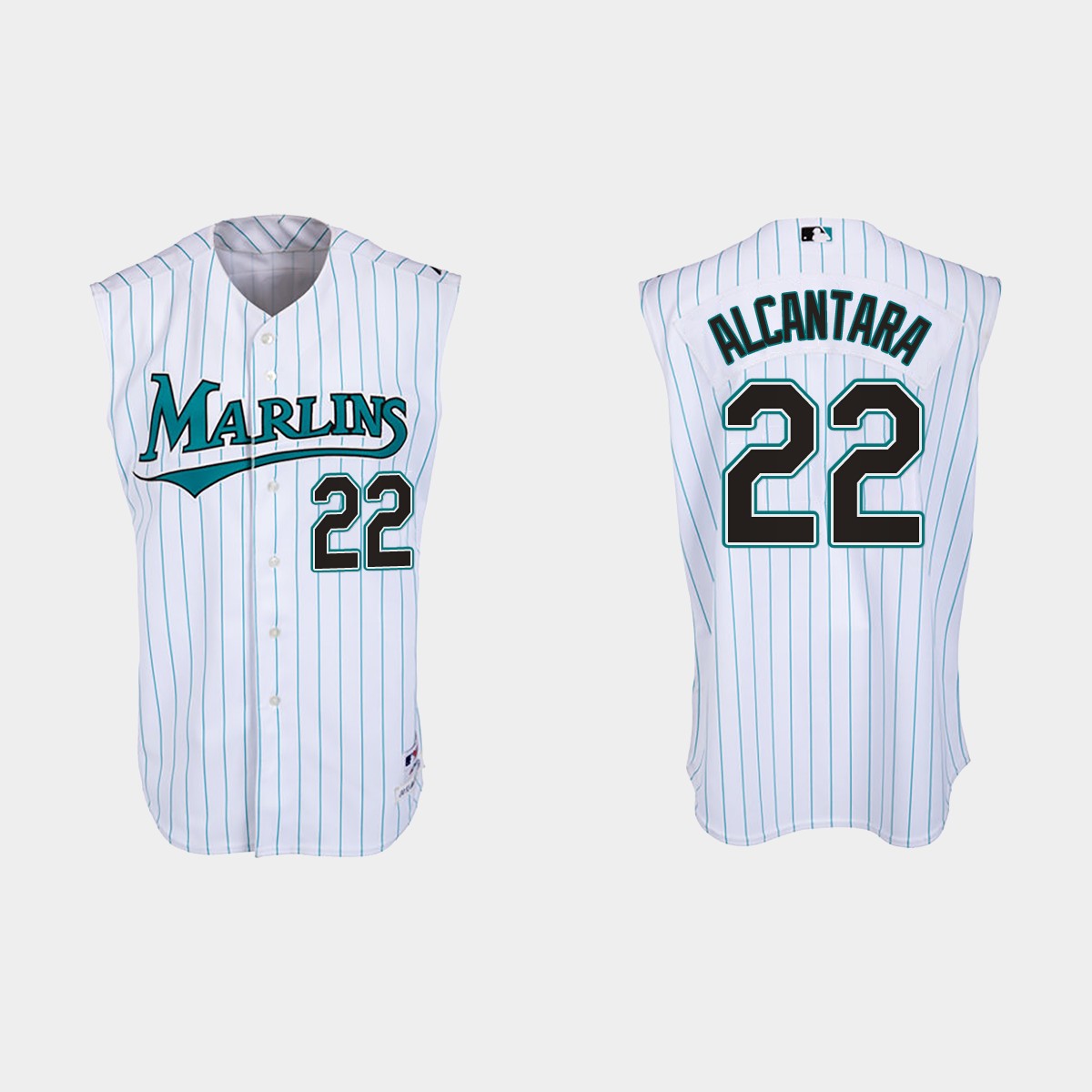Sandy Alcantara Florida Marlins Throwback Jersey - White Teal
