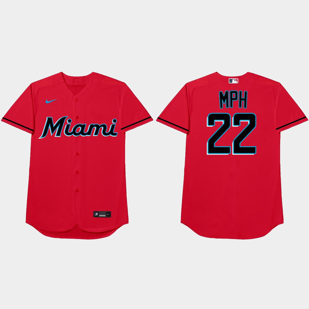 Sandy Alcantara Nickname Marlins 2021 Players' Weekend MPH Jersey - Red