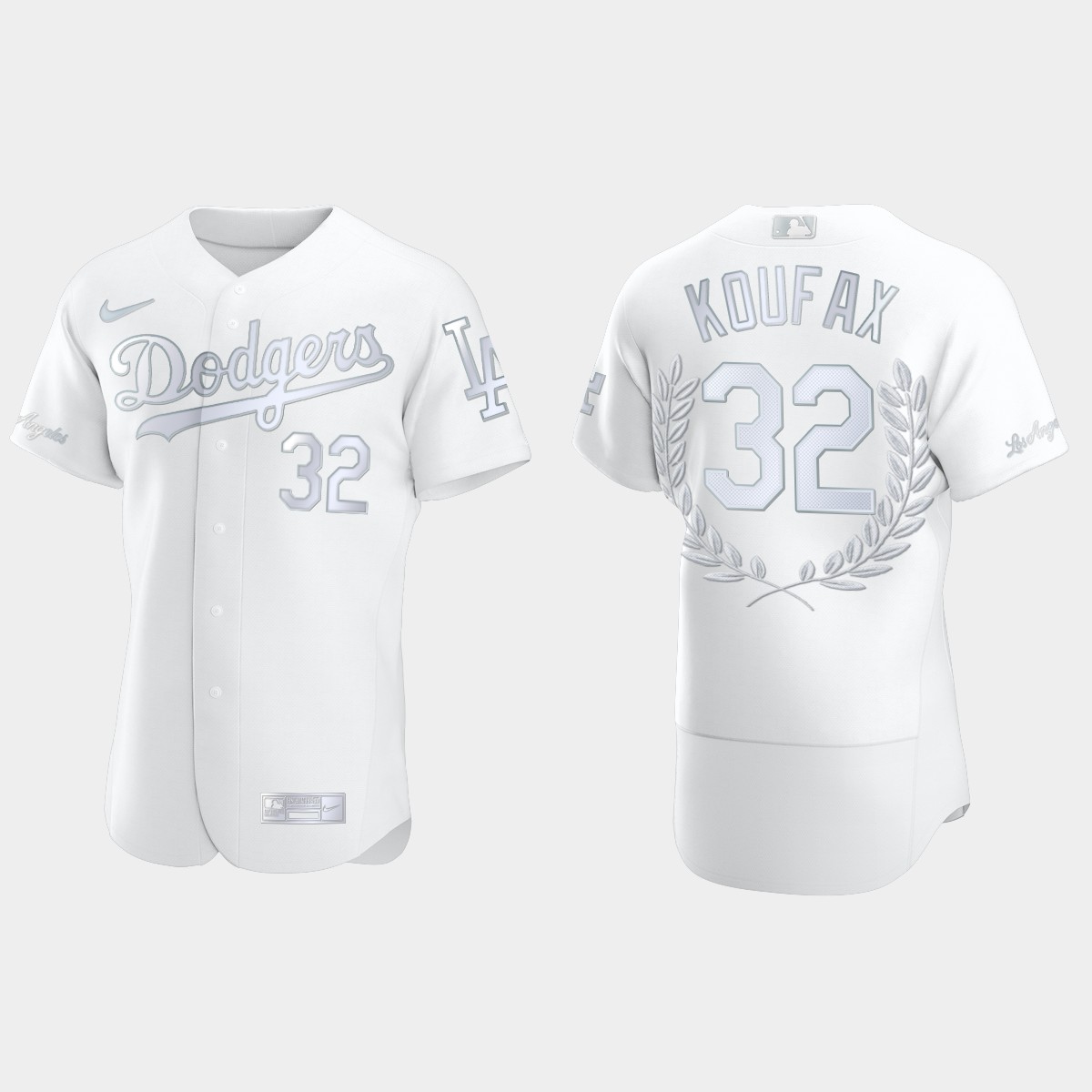 Sandy Koufax #32 Los Angeles Dodgers NL MVP Awards Collection Jersey - White