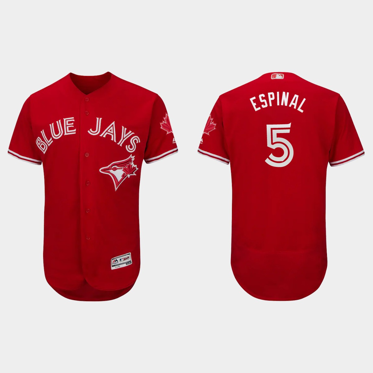 Santiago Espinal Toronto Blue Jays Canada Day Flex Base Jersey - Scarlet
