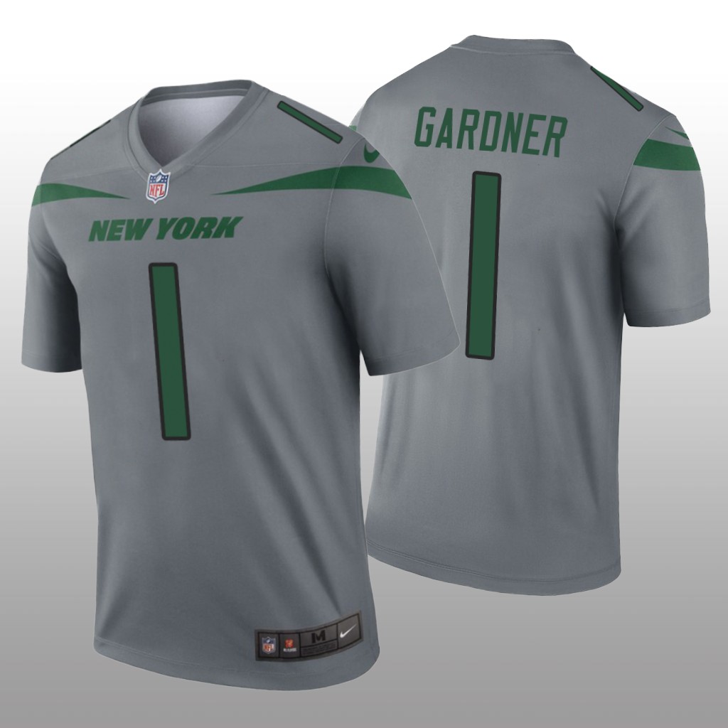 Sauce Gardner New York Jets Gray Jersey Inverted Legend - Men's