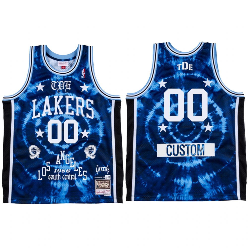 ScHoolboy Q X LA Lakers Custom #00 Blue Jersey Limited Edition