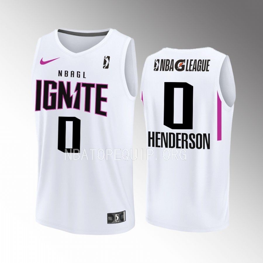 Scoot Henderson NBA G League #0 Jersey Fast Break 2022-23 Purple White