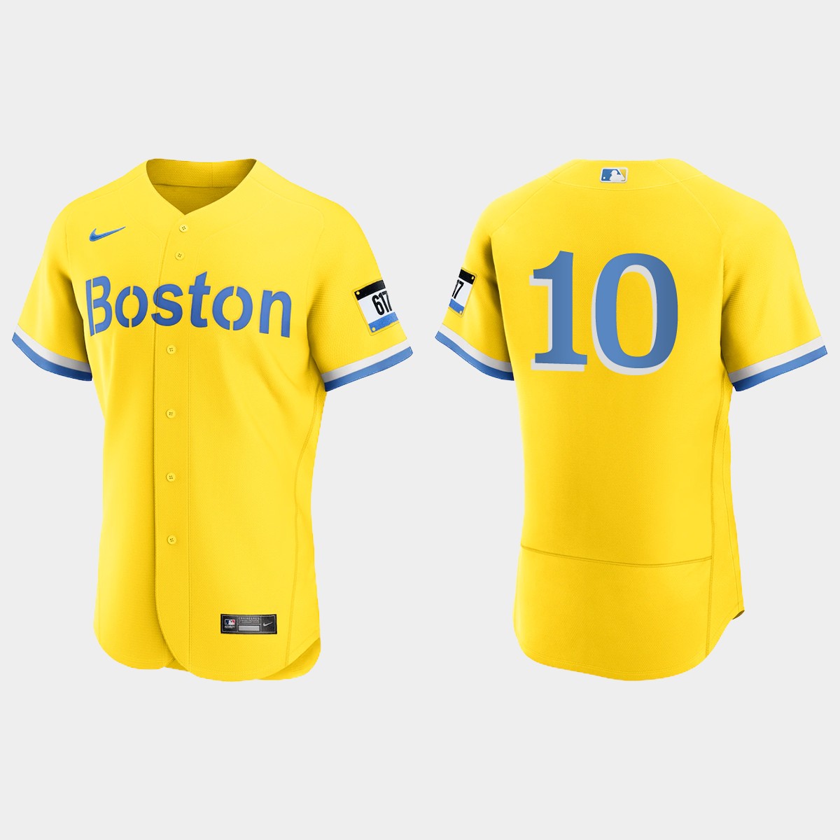 Scott Hatteberg Boston Red Sox 2021 City Connect Jersey - Gold Light Blue